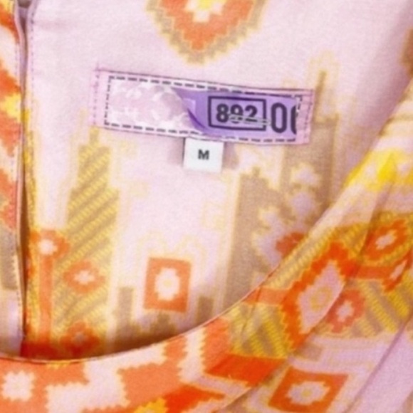 PASAMETES silk aztec sleeveless blouse top M - Picture 9 of 11